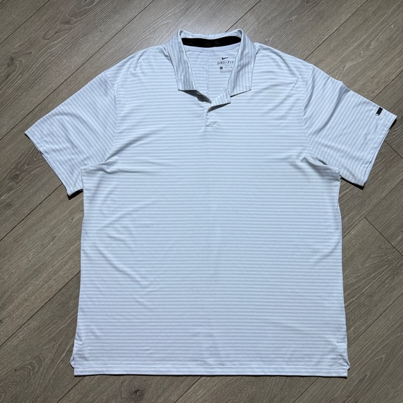 Nike Light Blue Striped Polo Shirt - Picture 14 of 14